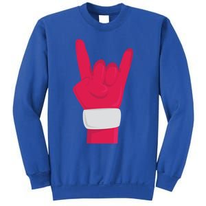 Rock And Roll Hand Santa Christmas Xmas Music Fans Musician Gift Sweatshirt