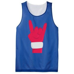 Rock And Roll Hand Santa Christmas Xmas Music Fans Musician Gift Mesh Reversible Basketball Jersey Tank