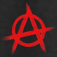 Red Anarchist Symbol Distressed Political Anarchy Rock Star 25L Jumbo Tote