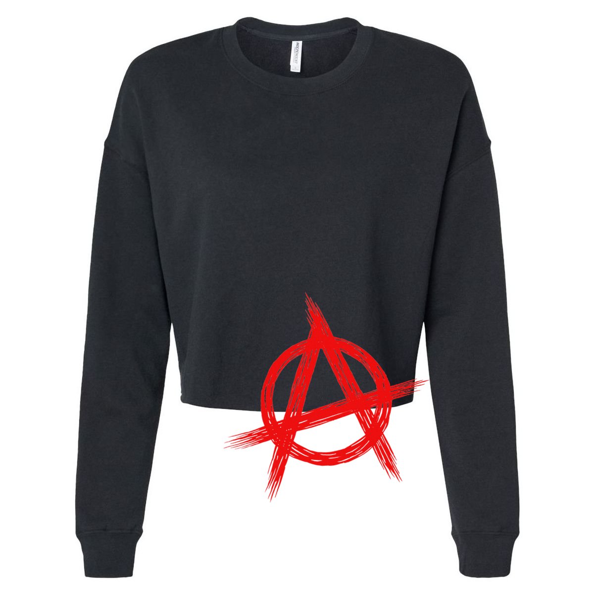 Red Anarchist Symbol Distressed Political Anarchy Rock Star Zip Tote Bag