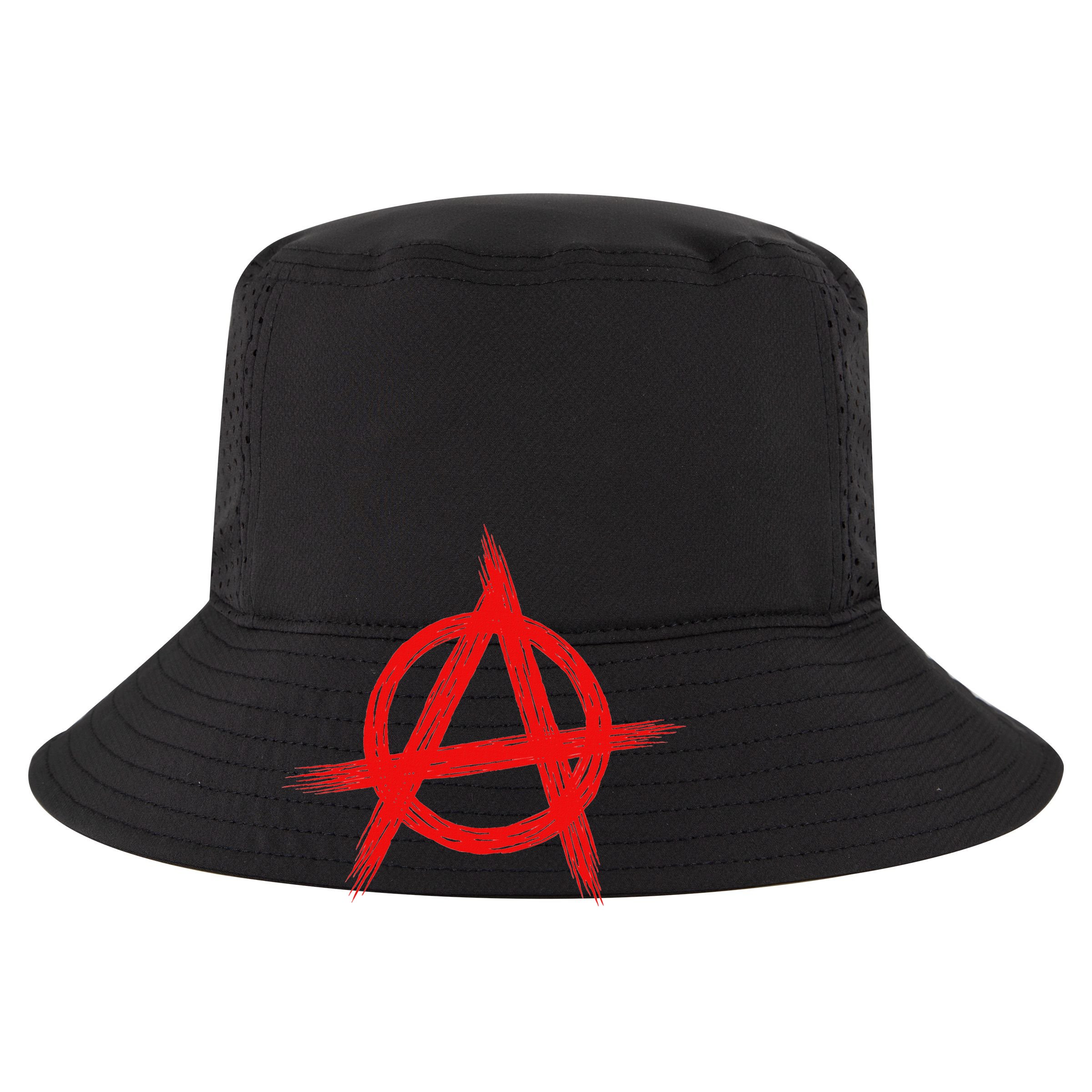 Red Anarchist Symbol Distressed Political Anarchy Rock Star Zip Tote Bag