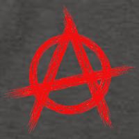 Red Anarchist Symbol Distressed Political Anarchy Rock Star Vector Backpack