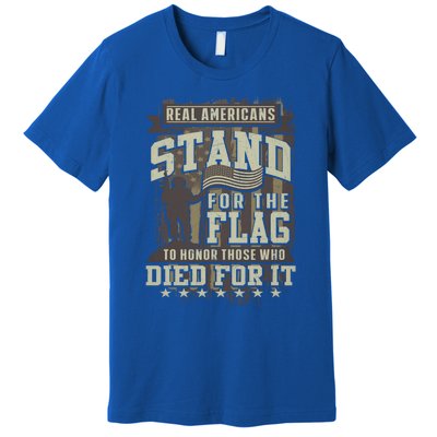 Real Americans Stand For The Flag To Honor The Fallen Cute Gift Premium T-Shirt