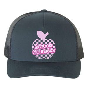 Retro Apple School Counselor Groovy Teacher Back To School Yupoong Adult 5-Panel Trucker Hat