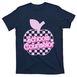 Retro Apple School Counselor Groovy Teacher Back To School T-Shirt