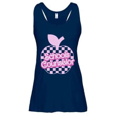 Retro Apple School Counselor Groovy Teacher Back To School Ladies Essential Flowy Tank