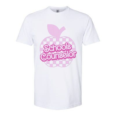 Retro Apple School Counselor Groovy Teacher Back To School Softstyle® CVC T-Shirt