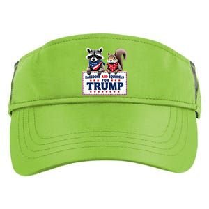 Raccoons And Squirrels For Trump Adult Drive Performance Visor