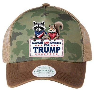 Raccoons And Squirrels For Trump Legacy Tie Dye Trucker Hat