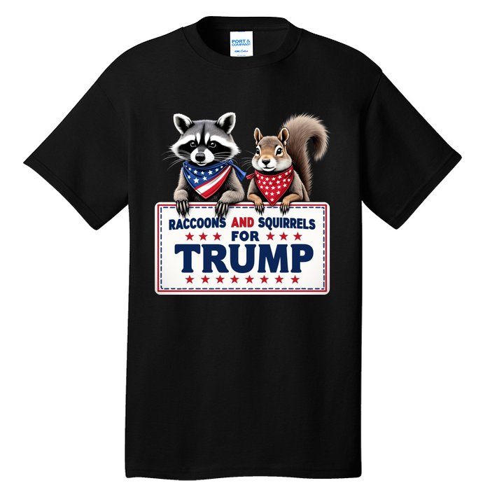 Raccoons And Squirrels For Trump Tall T-Shirt