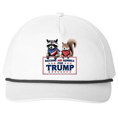 Raccoons And Squirrels For Trump Snapback Five-Panel Rope Hat