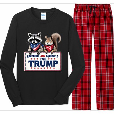 Raccoons And Squirrels For Trump Long Sleeve Pajama Set