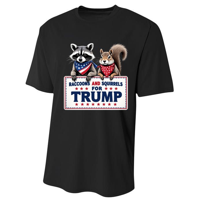 Raccoons And Squirrels For Trump Performance Sprint T-Shirt