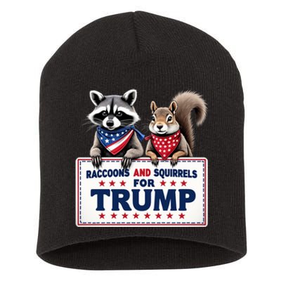 Raccoons And Squirrels For Trump Short Acrylic Beanie