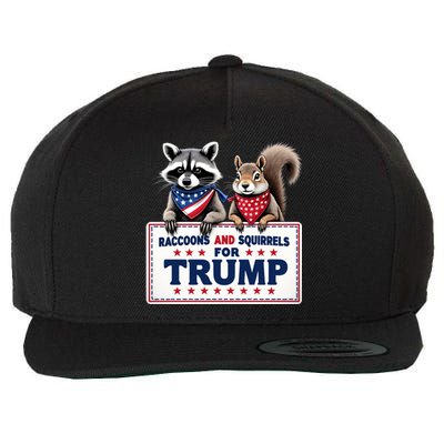 Raccoons And Squirrels For Trump Wool Snapback Cap