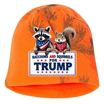 Raccoons And Squirrels For Trump Kati - Camo Knit Beanie