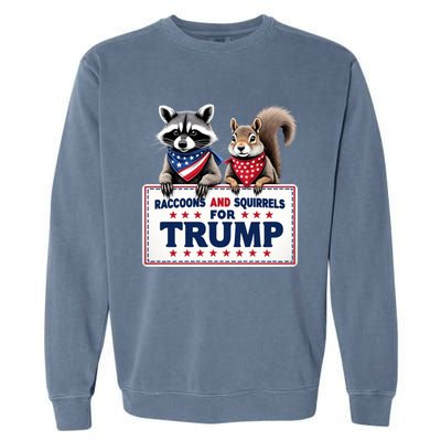 Raccoons And Squirrels For Trump Garment-Dyed Sweatshirt