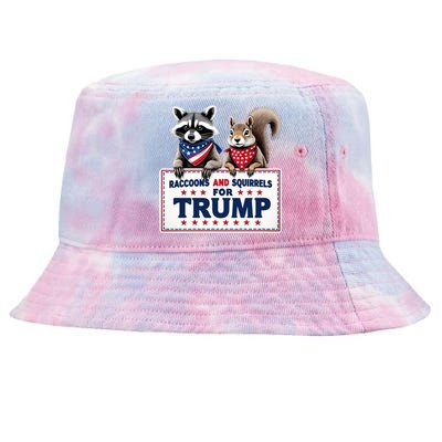 Raccoons And Squirrels For Trump Tie-Dyed Bucket Hat