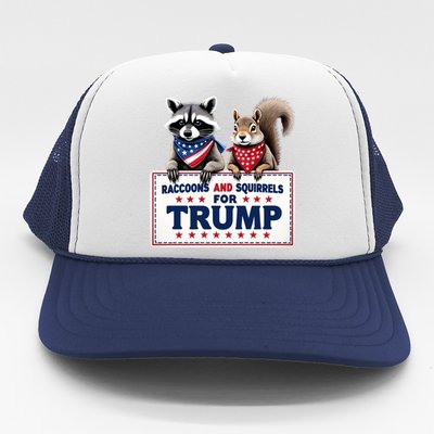 Raccoons And Squirrels For Trump Trucker Hat