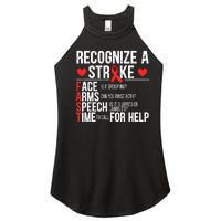 Recognize A Stroke Awareness Brain Attack I Wear Red Women's Perfect Tri Rocker Tank