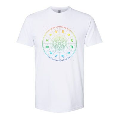 Rainbow Astrology Star Sign Zodiac Horoscope Gift Softstyle CVC T-Shirt