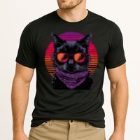 Retro Aesthetic Sunset Feline for Cat Lovers Cooling Performance Crew T-Shirt
