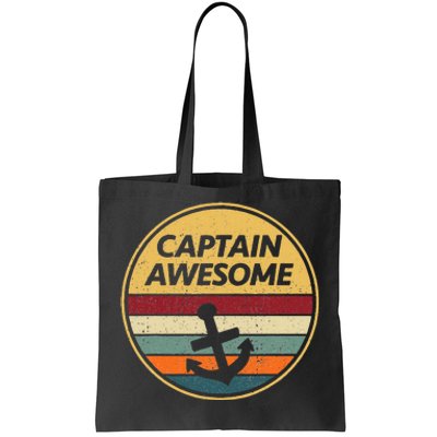 Retro Anchor Sailboat Vintage Sailing Captain Awesome Tote Bag