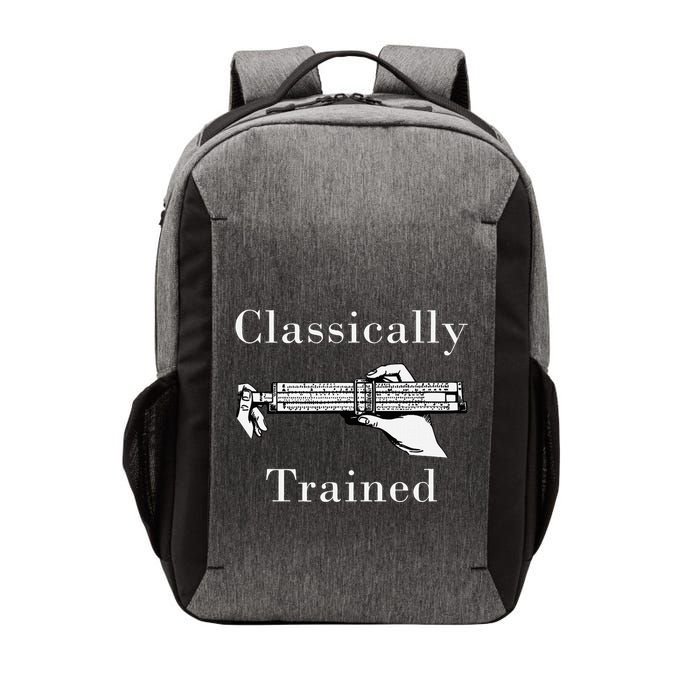Retro Analog Slide Rule Vintage Classically Trained Student Vector Backpack