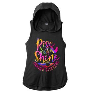 Rise and Shine Mother Cluckers Chicken World Farm Animals Ladies PosiCharge Tri-Blend Wicking Draft Hoodie Tank