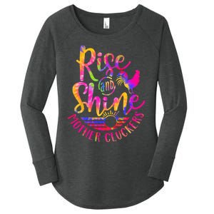 Rise and Shine Mother Cluckers Chicken World Farm Animals Women's Perfect Tri Tunic Long Sleeve Shirt