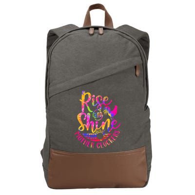 Rise and Shine Mother Cluckers Chicken World Farm Animals Cotton Canvas Backpack