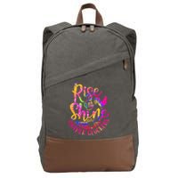 Rise and Shine Mother Cluckers Chicken World Farm Animals Cotton Canvas Backpack