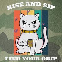Rise And Sip Find Your Grip Funny Caffeine Coffee Legacy Tie Dye Trucker Hat