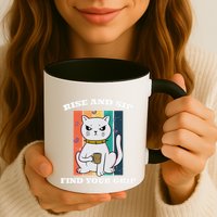 Rise And Sip Find Your Grip Funny Caffeine Coffee Mug