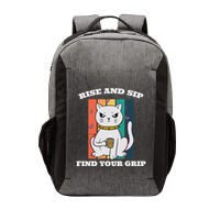 Rise And Sip Find Your Grip Funny Caffeine Coffee Vector Backpack