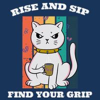 Rise And Sip Find Your Grip Funny Caffeine Coffee Infant Baby Jersey Bodysuit
