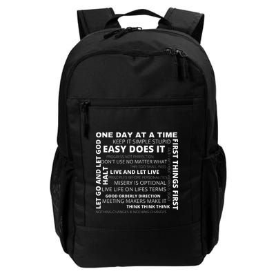 Recovery Aa Sayings And Slogans One Day At A Time Design Na Daily Commute Backpack