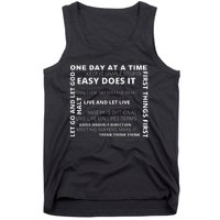 Recovery Aa Sayings And Slogans One Day At A Time Design Na Tank Top