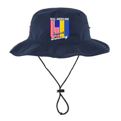 Real Americans Support Democracy Pro Ukraine Anti War Peace Bucket Hat