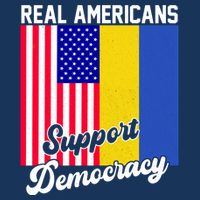 Real Americans Support Democracy Pro Ukraine Anti War Peace Toddler T-Shirt