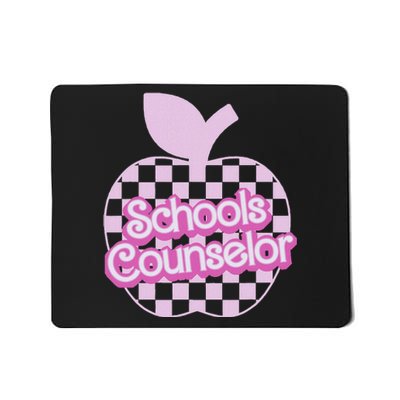 Retro Apple School Counselor Groovy Back To School Mousepad