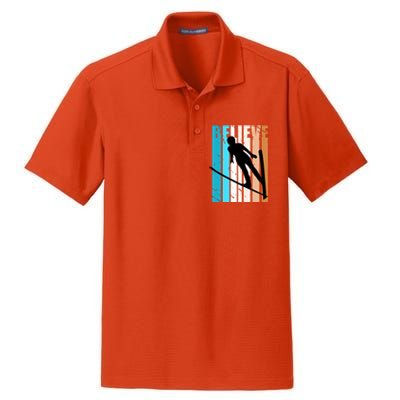 Retro Alpine Ski Jumping Jumper Female Competition Vintage Gift Dry Zone Grid Polo