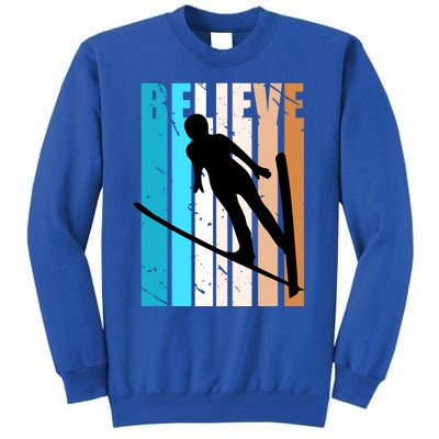 Retro Alpine Ski Jumping Jumper Female Competition Vintage Gift Tall Sweatshirt