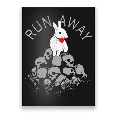 Run Away Scary Bunny With Skull, Scary Easter For, Women Poster