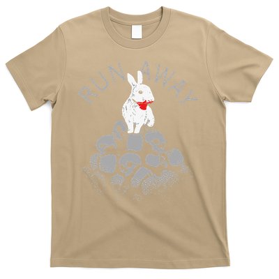 Run Away Scary Bunny With Skull, Scary Easter For, Women T-Shirt