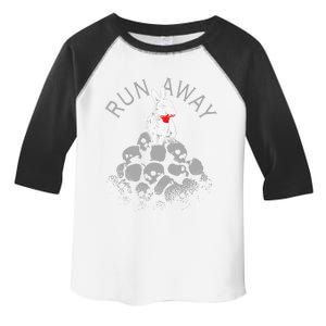 Run Away Scary Bunny With Skull, Scary Easter For, Women Toddler Fine Jersey T-Shirt