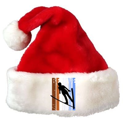 Retro Alpine Ski Jumping Jumper Female Competition Vintage Cool Gift Premium Christmas Santa Hat