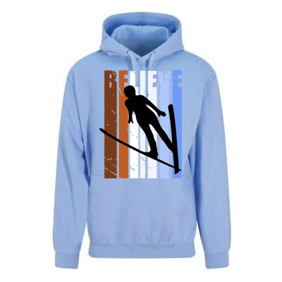 Retro Alpine Ski Jumping Jumper Female Competition Vintage Cool Gift Unisex Surf Hoodie