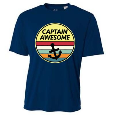 Retro Anchor Sailboat Vintage Sailing Captain Awesome Cooling Performance Crew T-Shirt