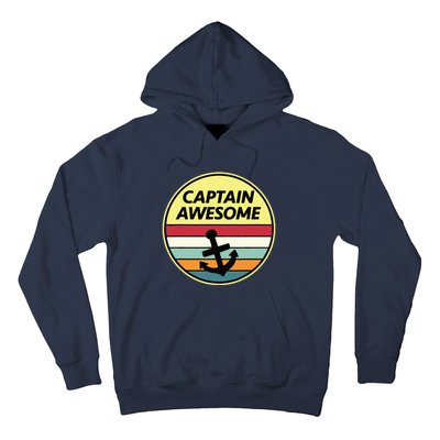 Retro Anchor Sailboat Vintage Sailing Captain Awesome Hoodie